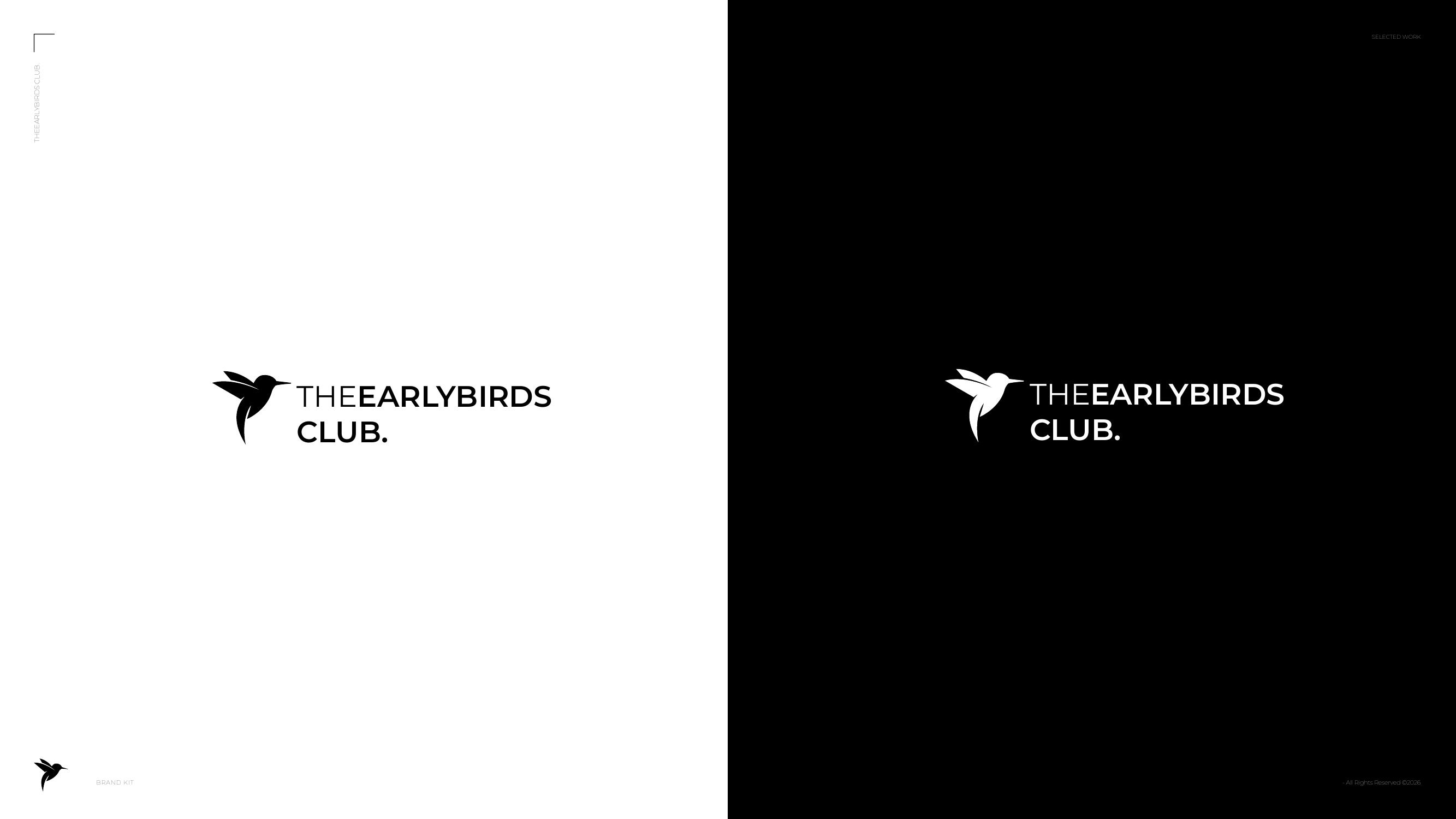 Earlybirds black and white logo variations